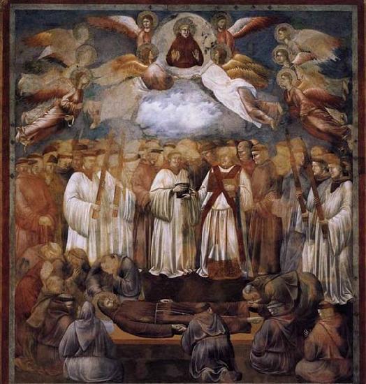 GIOTTO di Bondone Death and Ascension of St Francis Sweden oil painting art